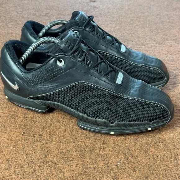 A- shoe Nike Tiger Woods Collection Zoom Black Golf Shoes Mens 11 336048-001