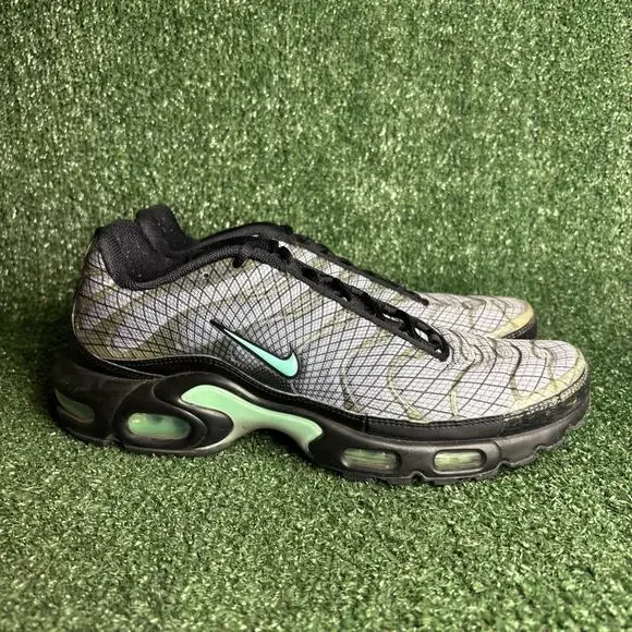 Nike Air Max Plus Spirograph‎ Black Green Sneakers Trainer Men Size 10.5