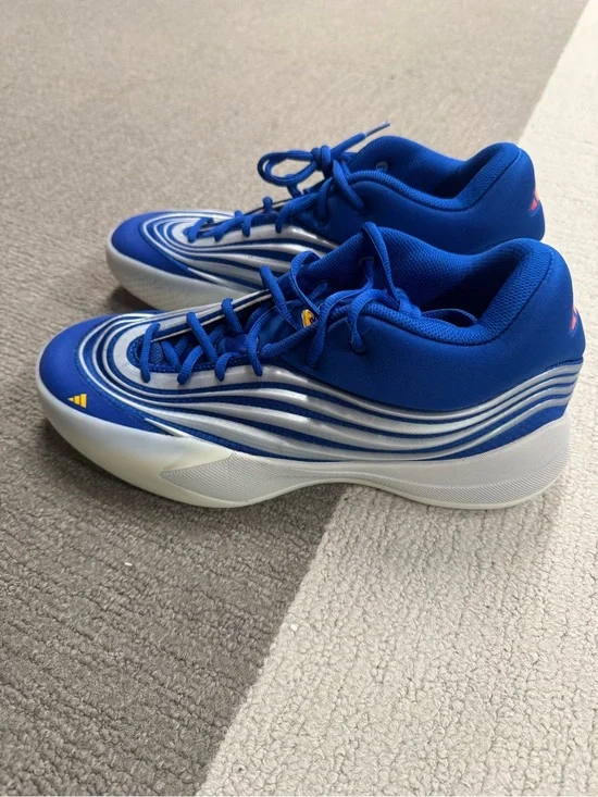 Adidas x Kansas Dame 9 Sneakers with Silver Wave Accents