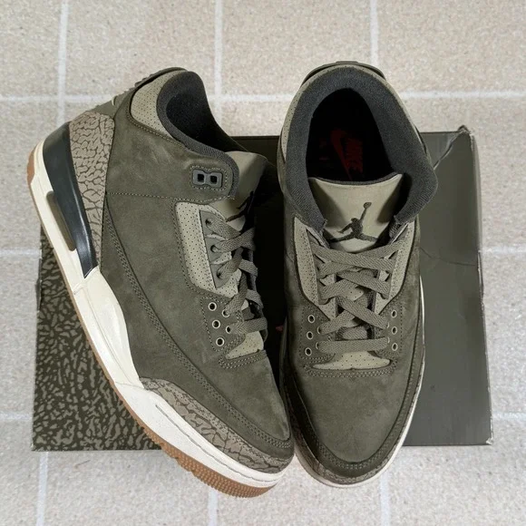 Jordan 3 Retro Family Affair Olive Green Brown DN3707-202 Mens Size 9.5