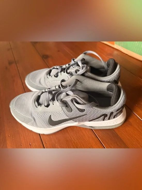 Nike Light Gray Air Max Alpha Trainers 4 Sneakers with Dark Gray Swoosh