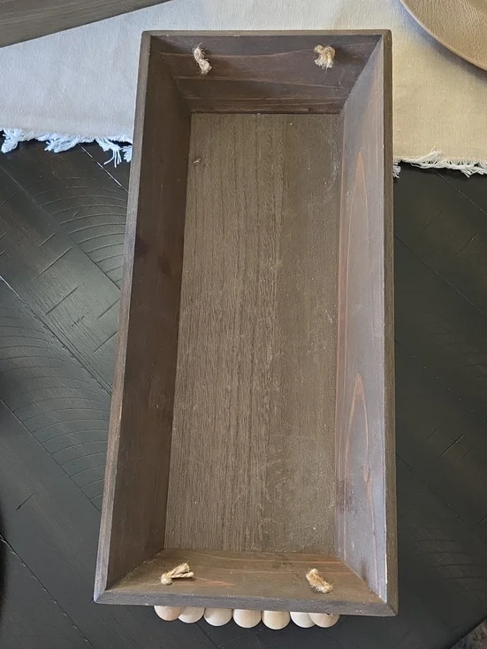 Wooden Decorative Tray in Dark Brown