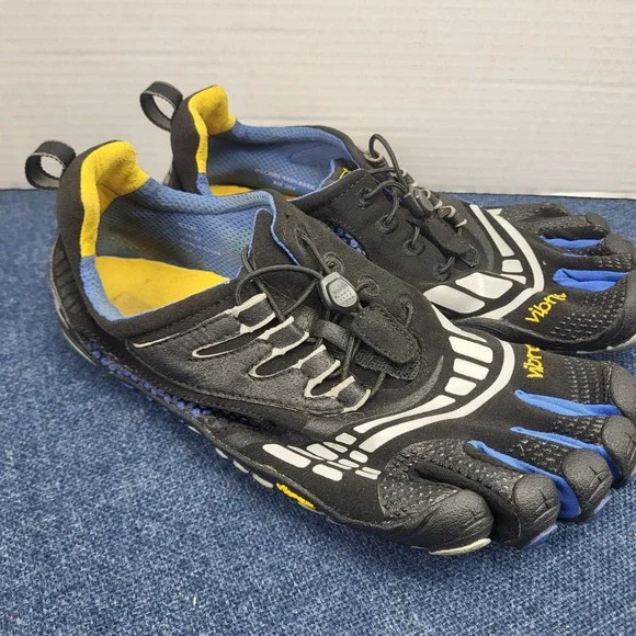 Vibram FiveFingers Spyridon LS Mens 42 Black Blue Trail Running Shoes Outdoor
