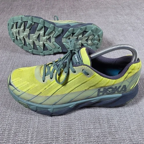 Hoka One One Torrent Running Shoes Mens 8 Yellow Trail Mesh 1097751 SGCGR