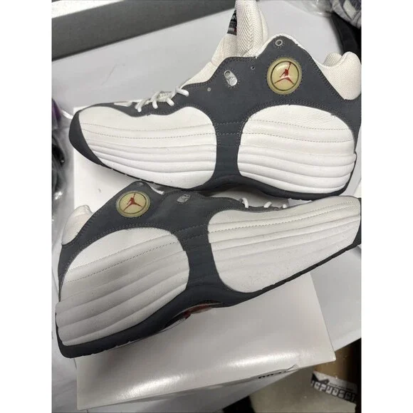 Jordan Jumpman Team 1 White Gray Retro Basketball Shoes Size 12 Men New RARE