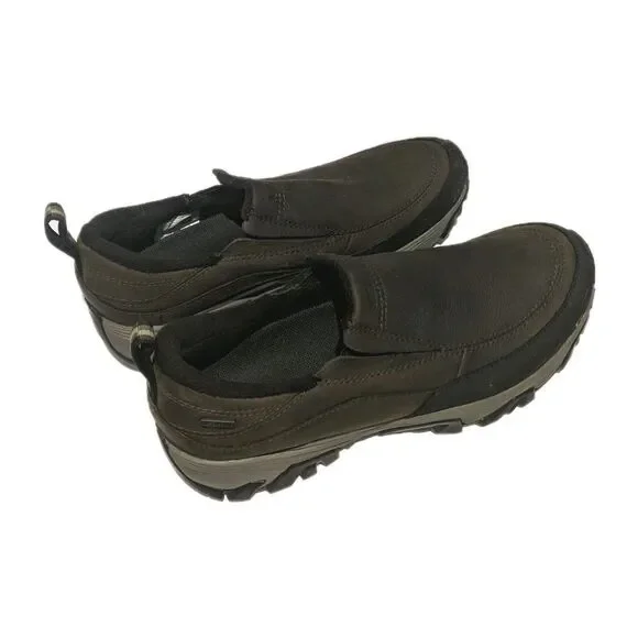 Merrell Coldpack Ice+ Moc Waterproof Shoes Men 8.5 Brown Leather Slip On J49821