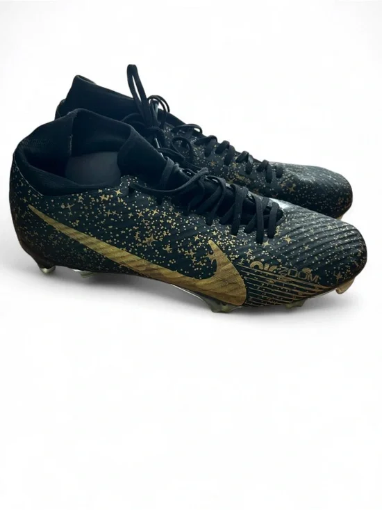 Nike Zoom Mercurial Men's Soccer Cleats Black/Gold Speckled Lace-Up