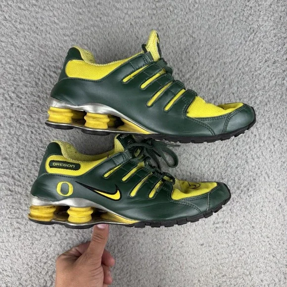 Nike Shox ID‎ Mens Size 9.5 Varsity Oregon Ducks Running Shoes 313428-995 Rare