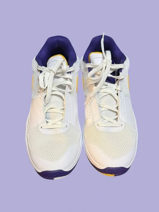 Nike Ja Morant 1 LSU Basketball PE Player Exclusive White Purple Gold Shoes 14
