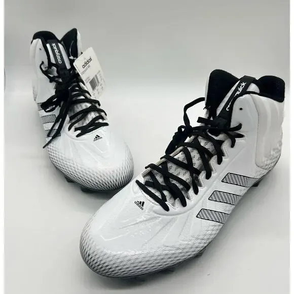 Adidas‎ Shoes Mens 14 White Crazy Quick Mid Performance Football Cleats NEW