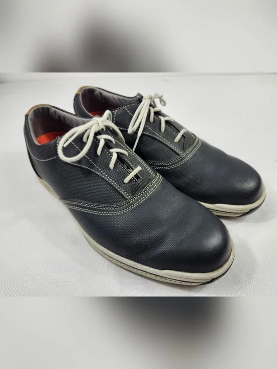 FootJoy Contour Mens 10.5 M Black Athletic Golf Shoes Soft Spikes