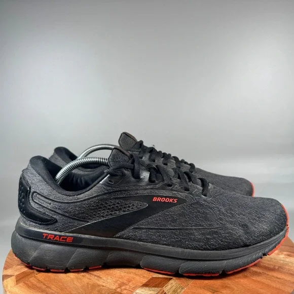 Brooks Trace 2 Mens Running Shoes Black Orange 1103881D071 Size 12 Medium D