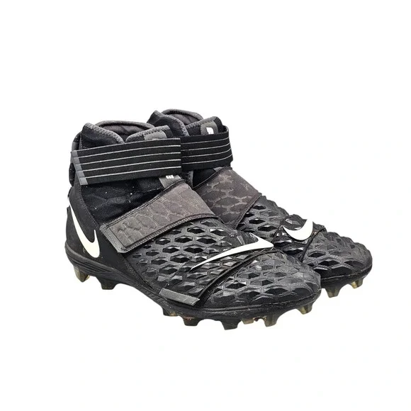Nike Men's Size 16 US Force Savage Elite 2 Black White‎ Football Cleats READ