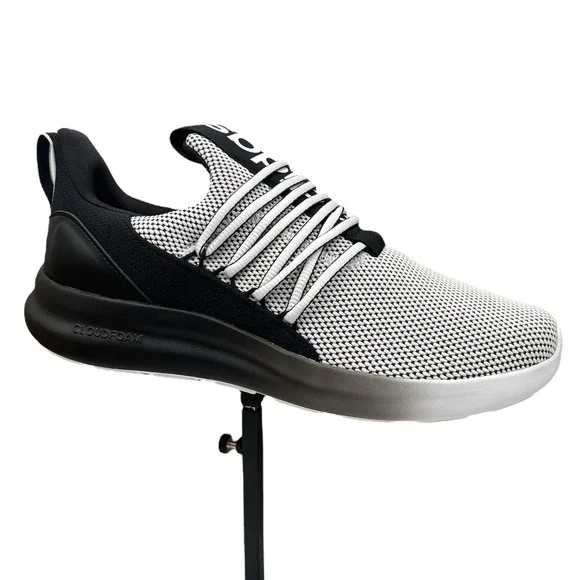 adidas Lite Racer Adapt 7.0 Mens Slip-on Athletic Sneakers Sz 8 Wide Black-White