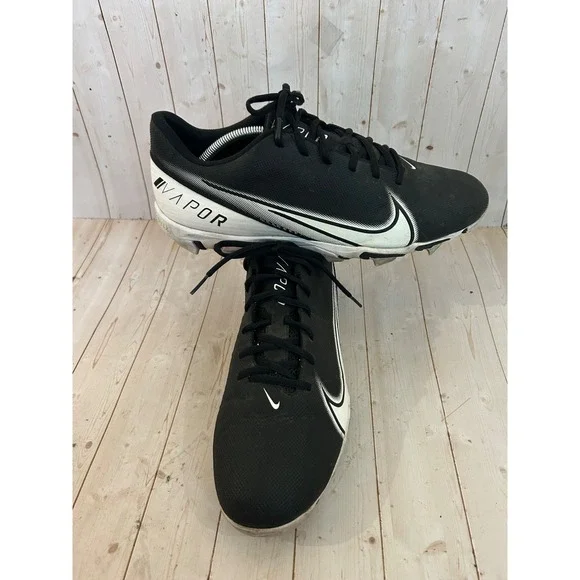 Nike Mens Size 13 Vapor Baseball Cleats Fastflex Black White Low CD0074-001