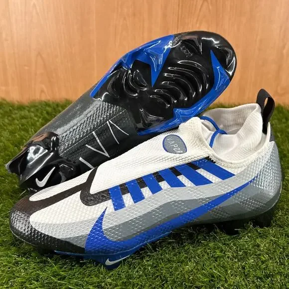Nike Vapor Edge Pro 360 Black Game Royal Football Cleats DV0778-003 Men's Size 8