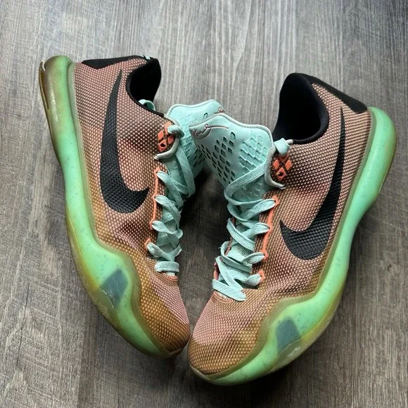 2015‎ Nike Kobe 10 'Easter' Nike Flight 705317-308 Mint Green Coral Black Men's