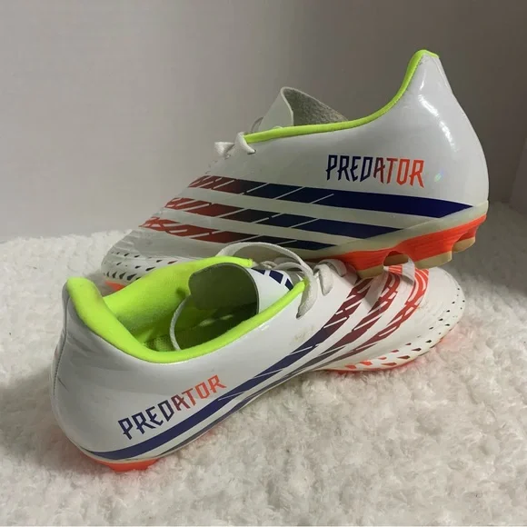 adidas Predator Edge .4 FG Al Rihla Footwear White/Solar Yellow/Power Blue Size7