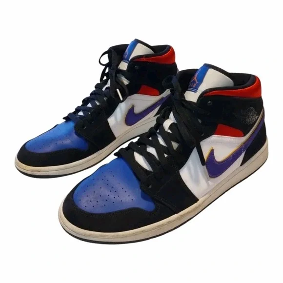 Air Jordan 1 Mid SE Rivals Men's‎ Size 11 White/Black/Multicolor