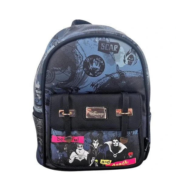 Disney Villains Backpack‎ Ursula Maleficent Evil Queen A21805 Blue Black NWT