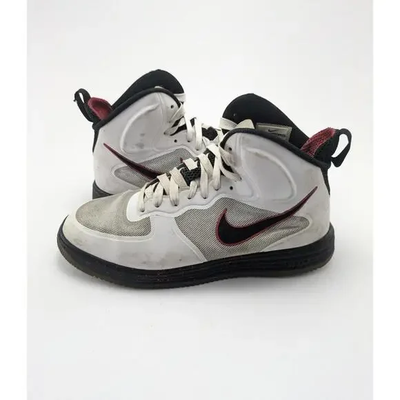 Vintage Mens Nike Air Lunar Force 1‎ White Red Dotted Shoes 580616-100 Size 9.5