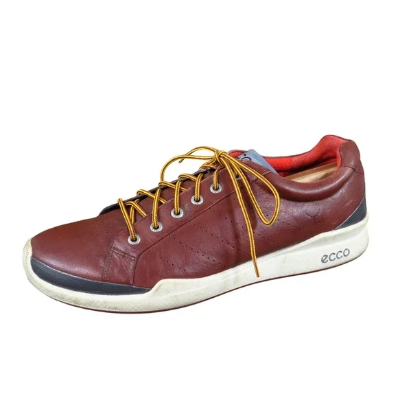 ECCO BIOM Hybrid Men‎ Golf Shoes Size 47 Spikeless Performance Brown Yak Leather