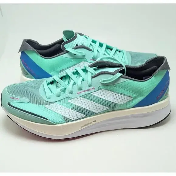 NWOB Mens Adidas Adizero‎ Boston 11 “Pulse Mint” Running Shoes GV9064 Size 13