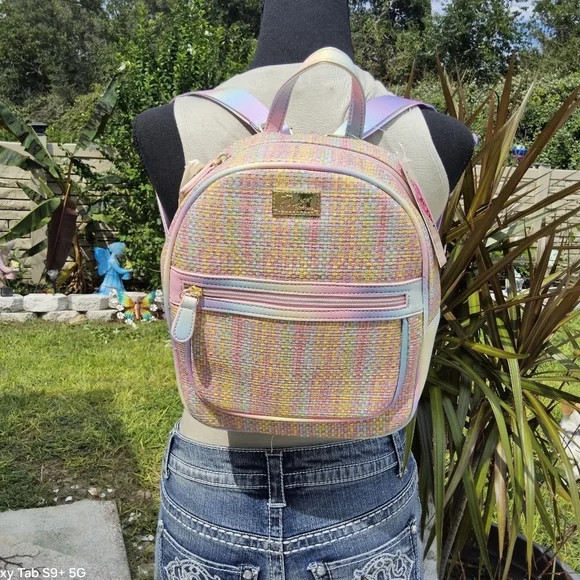 BETSEY JOHNSON RAINBOW LUV BETSEY SMALL BACKPACK