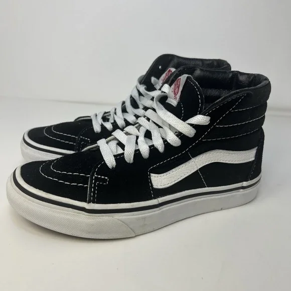 Vans Sk8-Hi Black/White High-Top Sneakers - Men's 4.5 /‎ Women's 6