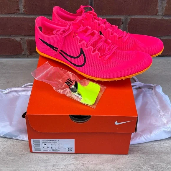Nike Zoom Mamba 6 Hyper Pink &‎ Rose /Black Laser Orange men’s Track Shoes