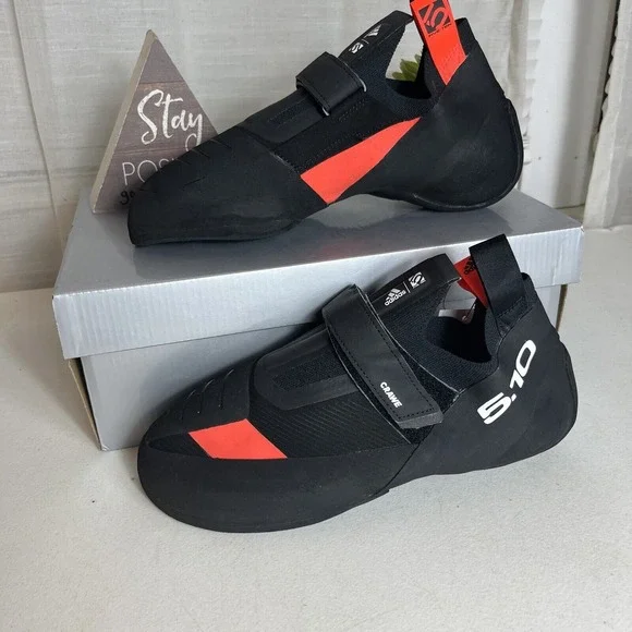 Adidas Five Ten Crawe Rock Climbing Shoes Black‎ Red Concave EG2370 Men Size 12
