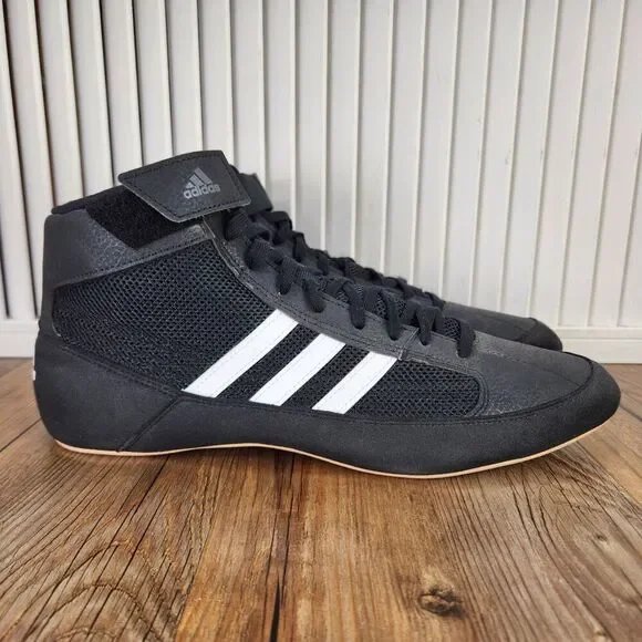 Adidas HVC 2 Mens Size 11 Black White Wrestling High Top Gum Shoes Boxing HQ3325