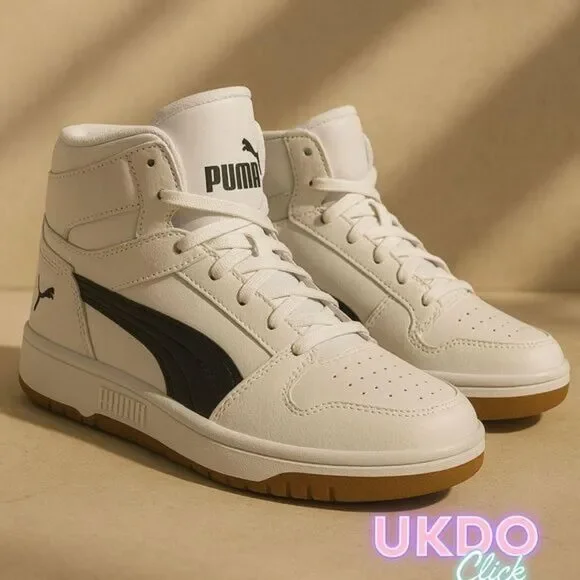 Puma Men's Black and White Footwear