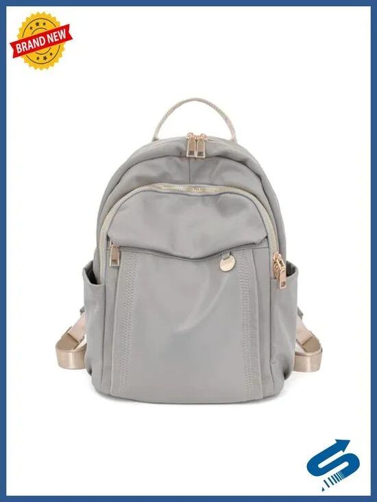Compact Mini Fashion Backpack Purse with Gold-Tone Hardware, Lightweight