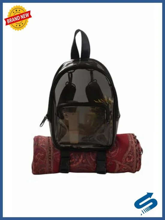 Mini Clear TPU Backpack Anti-Theft Convertible Straps Stadium Approved Festival
