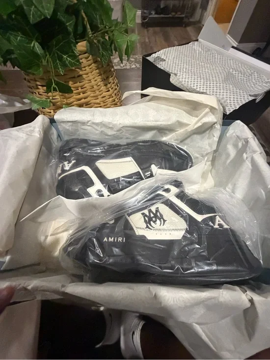 AMIRI Black and White Athletic Sneakers
