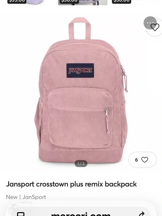Jansport Pink Corduroy Backpack