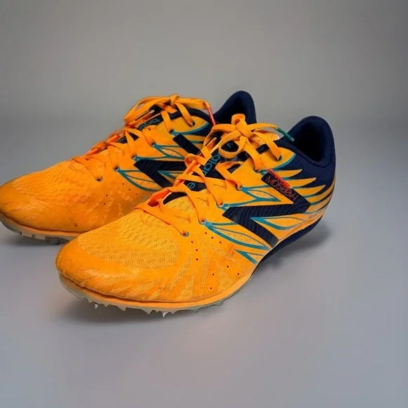 New Balance MD500v4 Track & Field Sprint Spikes Orange Navy Men's Size 9.5