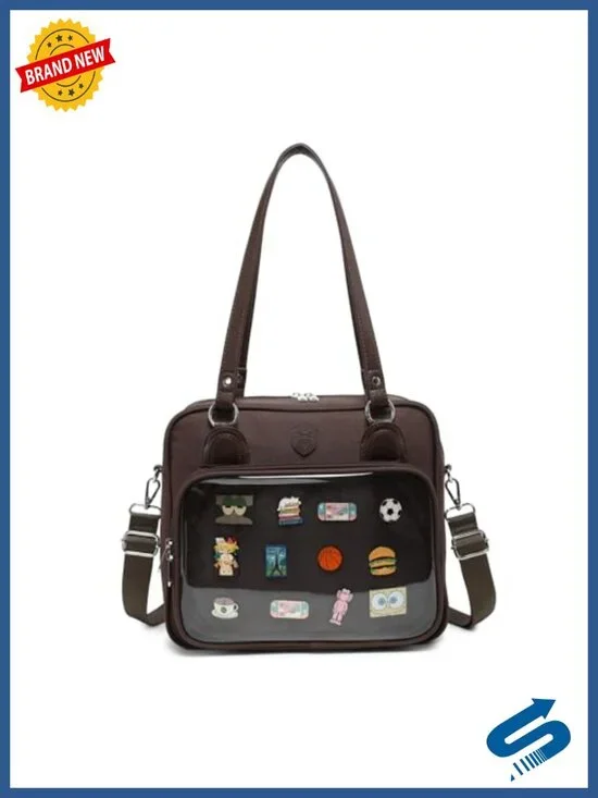 Oxford Ita Bag Crossbody Satchel Backpack with Ita Insert Pins Display