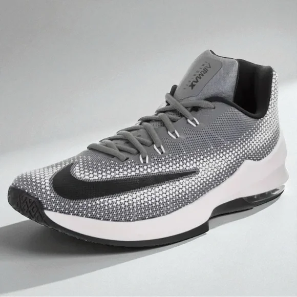 Nike Men's Air Max Infuriate Low Gray Basketball Shoes Size 9.5