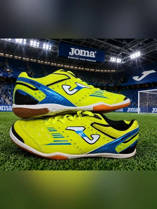 Joma Dribling 209 Piso Indoor Soccer Shoes EU 39 US 6.5 Futsal Neon Yellow Blue