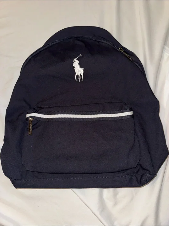 Polo by Ralph Lauren Navy Backpack with White Logo