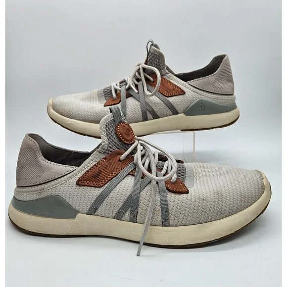 Olukai Mio Li Mens 10 Mist Grey & Poi Everyday Athletic Shoes Comfort 10440-DW25