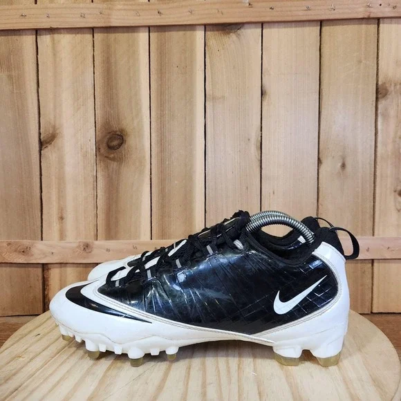 Nike Zoom Vapor Carbon Fly TD Cleats Mens 9 Black White Football Cleats Zoom