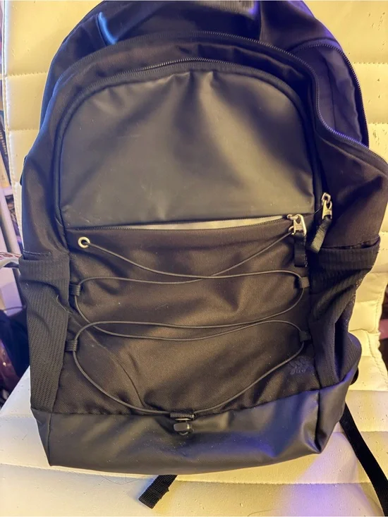 Target Black Women's Backpack with Front Bungee and Zip Pocket
