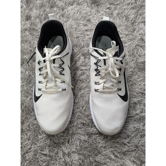 Nike Lunar Control Vapor 2 Golf Shoes White Black 909037-100 Mens 11.5