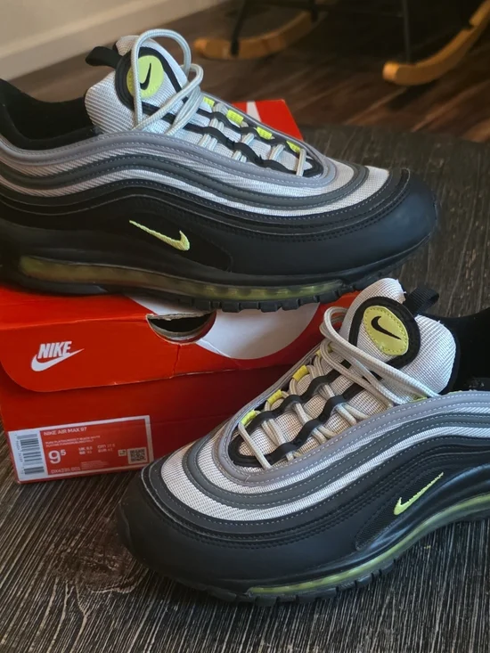 Nike Air Max 97 Box Label - Pure Platinum/Volt/Black/White