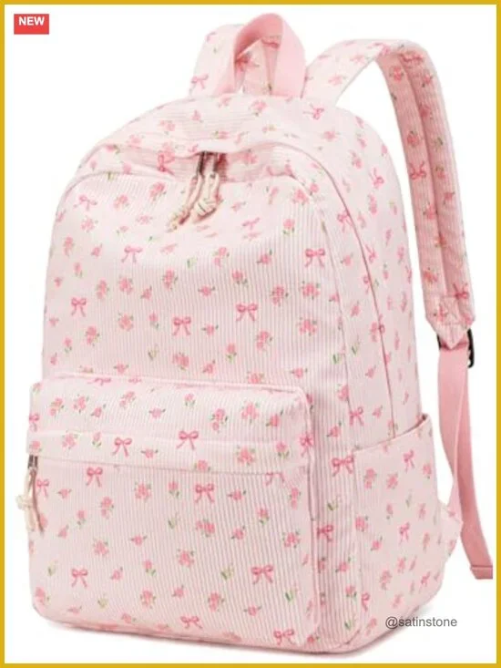 Corduroy Laptop Backpack for School Travel, 17