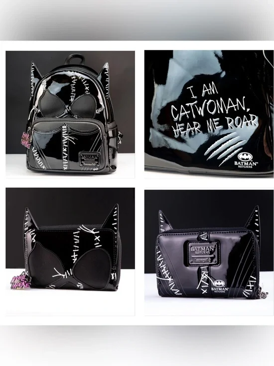 Loungefly Batman Returns Catwoman Cosplay Mini Backpack & Wallet - Exclusive HTF