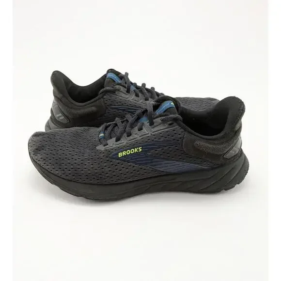 Mens Brooks Anthem 6 Ebony Black Comfort‎ Running Shoes 1104141D006 Size 8
